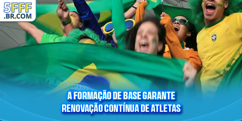 A formação de base garante renovação contínua de atletas